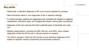 Alzheimers Disease – Diagnosis and Definitions – slide 27
